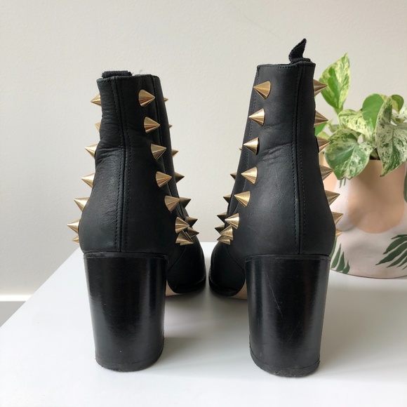 BLACK GOLD STUDDED BOOTS - Picture 3 of 7
